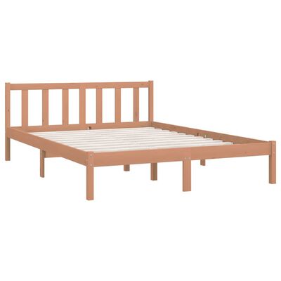 vidaXL Bed Frame without Mattress Honey Brown Solid Wood 120x200 cm