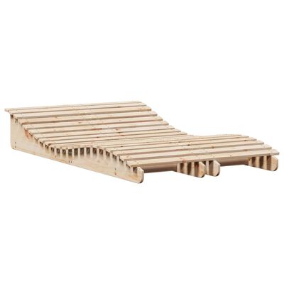 vidaXL Sun Loungers 2 pcs 205x60x31.5 cm Solid Wood Pine