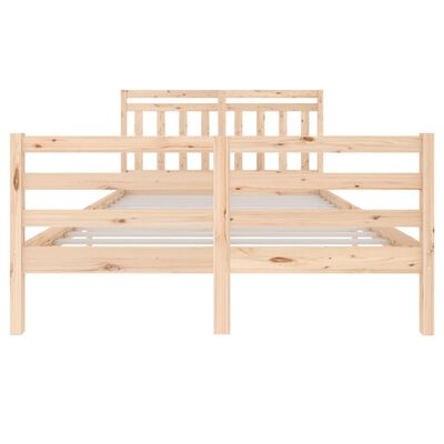 vidaXL Bed Frame without Mattress Solid Wood 140x200 cm (810430+814094)