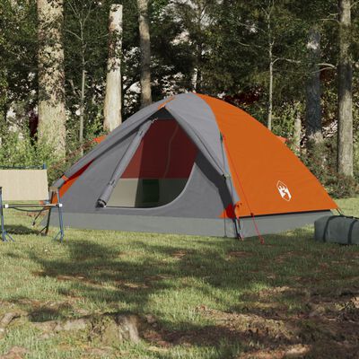 vidaXL Camping Tent Dome 6-Person Orange Waterproof