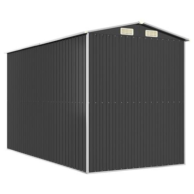 vidaXL Garden Shed Anthracite 192x357x223 cm Galvanised Steel