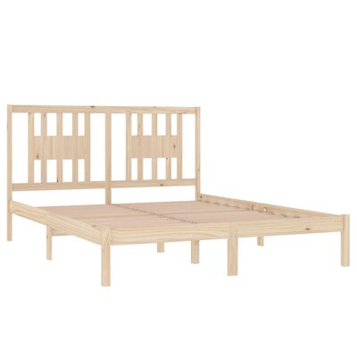 vidaXL Bed Frame without Mattress Solid Wood King Size