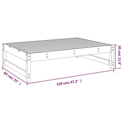 vidaXL Garden Footstool 120x80 cm Impregnated Wood Pine