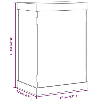 vidaXL Display Box Transparent 17x12x25 cm Acrylic