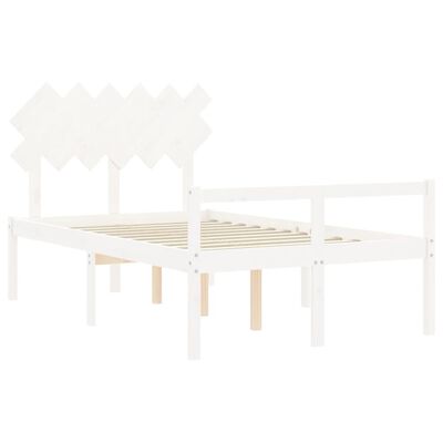 vidaXL Senior Bed without Mattress White 120x200 cm Solid Wood