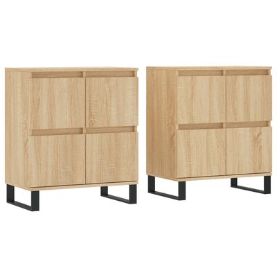 vidaXL Sideboards 2 pcs Sonoma Oak Engineered Wood