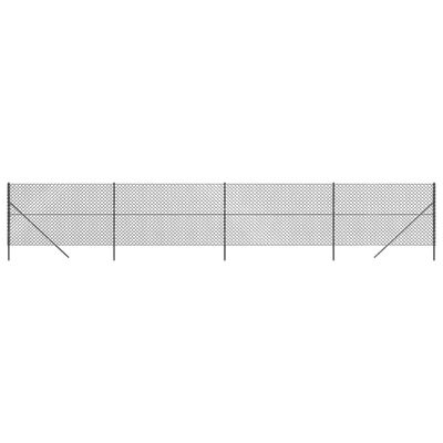 vidaXL Chain Link Fence Anthracite 1.8x10 m