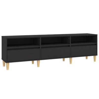 vidaXL TV Cabinet Black 150x30x44.5 cm Engineered Wood