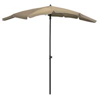 vidaXL Garden Parasol with Pole 200x130 cm Taupe