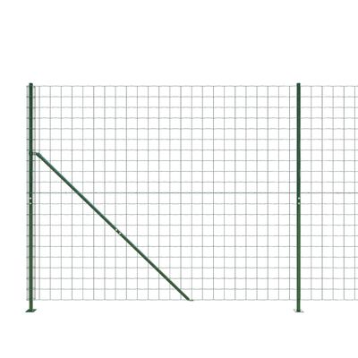 vidaXL Wire Mesh Fence with Flange Green 2x10 m