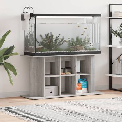 vidaXL Aquarium Stand Grey Sonoma 120x40x60 cm Engineered Wood