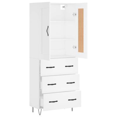 vidaXL Highboard White 69.5x34x180 cm Engineered Wood