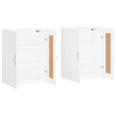 vidaXL Wall Mounted Cabinets 2 pcs White Engineered Wood