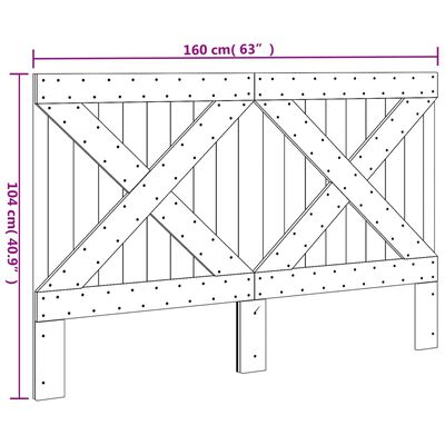 vidaXL Headboard 160x104 cm Solid Wood Pine