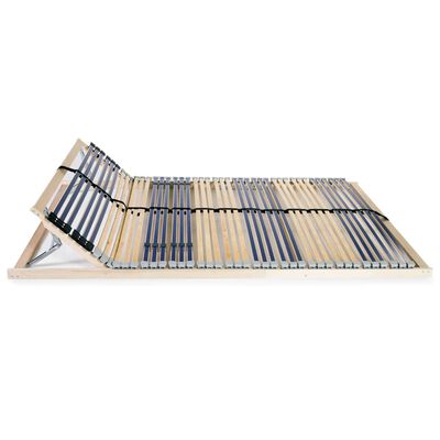 vidaXL Slatted Bed Base without Mattress with 42 Slats 7 Zones 100x200 cm