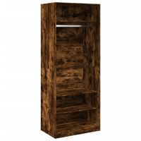 vidaXL Wardrobe Smoked Oak 80x50x200 cm Engineered Wood