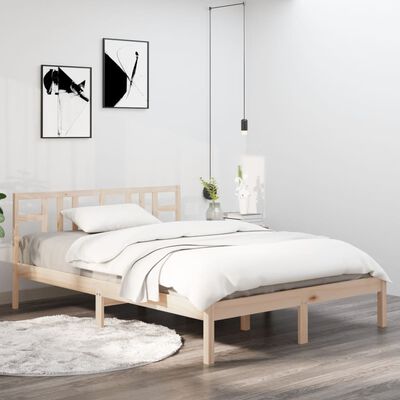 vidaXL Bed Frame without Mattress 140x190 cm Solid Wood