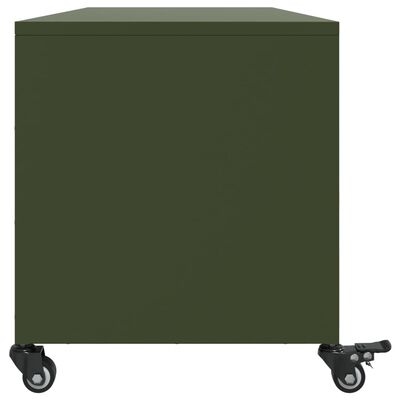 vidaXL TV Cabinet Olive Green 100.5x39x43.5 cm Steel