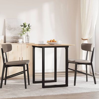 vidaXL Dining Table O-Frame 60x60x75 cm Solid Wood Pine and Cast Iron