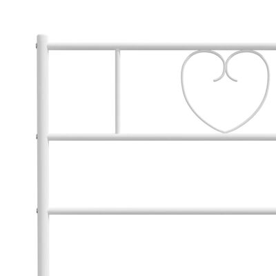 vidaXL Metal Bed Frame without Mattress with Footboard White 193x203 cm