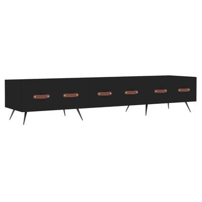 vidaXL TV Cabinet Black 150x36x30 cm Engineered Wood