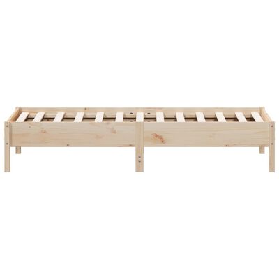 vidaXL Bed Frame without Mattress 75x190 cm Small Single Solid Wood Pine