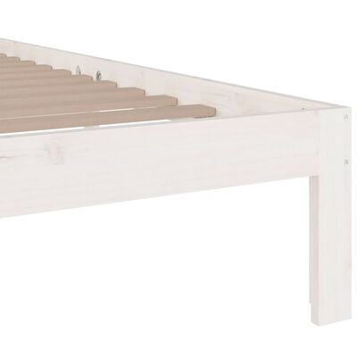 vidaXL Bed Frame without Mattress White 140x190 cm