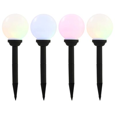 vidaXL Outdoor Solar Lamps 4 pcs LED Spherical 15 cm RGB