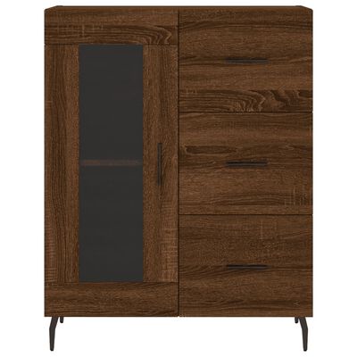 vidaXL Highboard Brown Oak 69.5x34x180 cm Engineered Wood