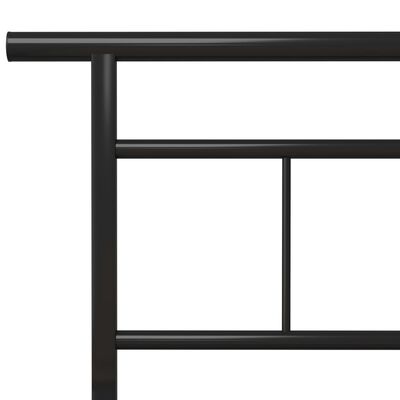 vidaXL Bed Frame without Mattress Black Metal 100x200 cm