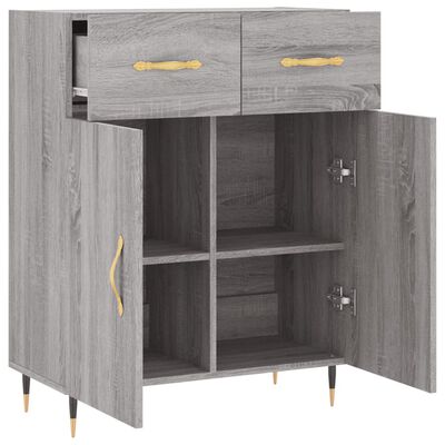 vidaXL Sideboard Grey Sonoma 69.5x34x90 cm Engineered Wood