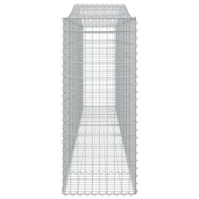 vidaXL Arched Gabion Baskets 4 pcs 400x50x120/140 cm Galvanised Iron