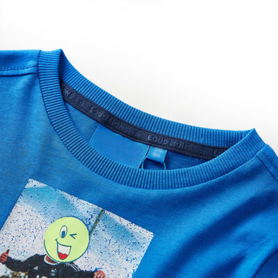 Kids' T-shirt with Long Sleeves Cobalt Blue 128