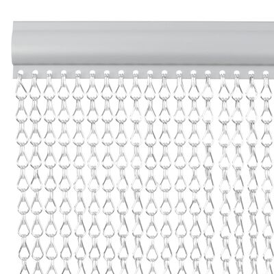 vidaXL Chain Door Fly Screen 56x186 cm Aluminium