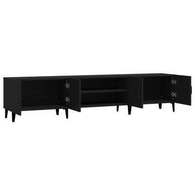 vidaXL TV Cabinet Black 180x31.5x40 cm Engineered Wood