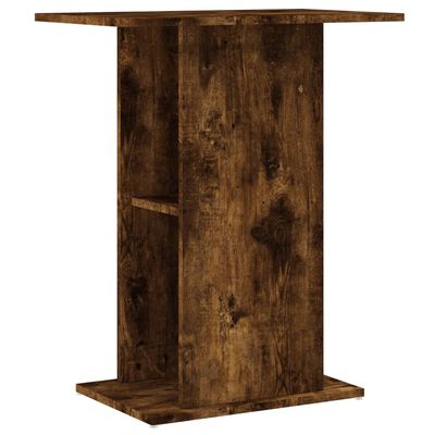 vidaXL Aquarium Stand Smoked Oak 60.5x36x72.5 cm Engineered Wood