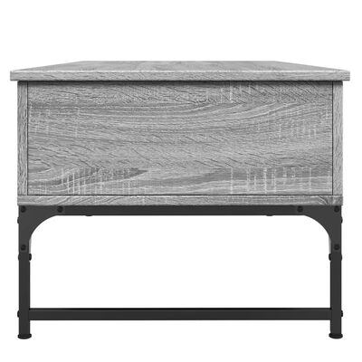 vidaXL Coffee Table Grey Sonoma 100x50x40 cm Engineered Wood and Metal