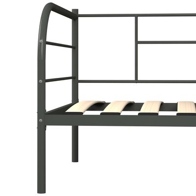 vidaXL DayBed Frame without Mattress Grey Metal 90x200 cm