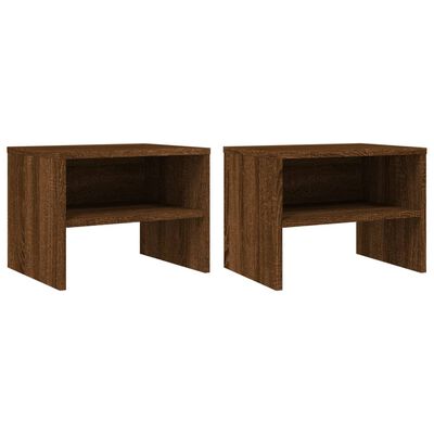 vidaXL Bedside Cabinets 2 pcs Brown Oak 40x30x30 cm Engineered Wood