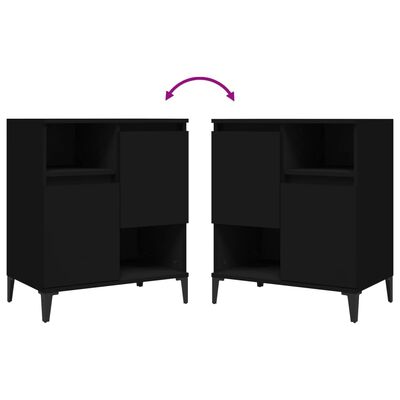 vidaXL Sideboards 3 pcs Black 60x35x70 cm Engineered Wood