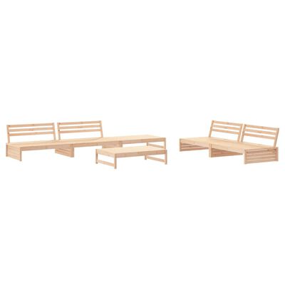 vidaXL 6 Piece Garden Lounge Set Solid Wood Pine