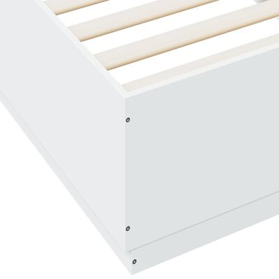 vidaXL Bed Frame White 100x200 cm Engineered Wood