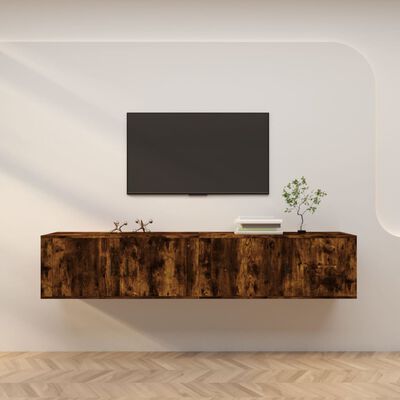 vidaXL Wall-mounted TV Cabinets 2 pcs Smoked Oak 100x34.5x40 cm