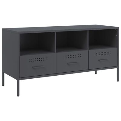 vidaXL TV Cabinet Anthracite 100.5x39x50.5 cm Steel