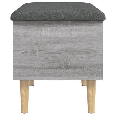 vidaXL Storage Bench Grey Sonoma 62x42x46 cm Engineered Wood