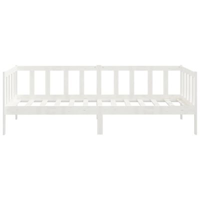 vidaXL Day Bed without Mattress White Solid Wood Pine 90x200 cm