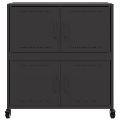 vidaXL Sideboard Black 68x39x72 cm Steel