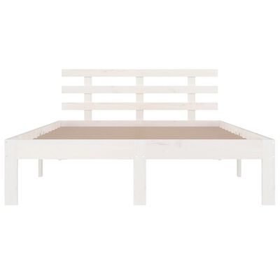 vidaXL Bed Frame without Mattress White Solid Wood 200x200 cm