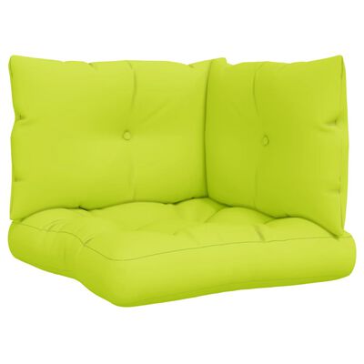 vidaXL Pallet Cushions 3 pcs Bright Green Fabric