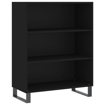 vidaxL Shelf Cabinet Black 69.5x32.5x90 cm Engineered Wood